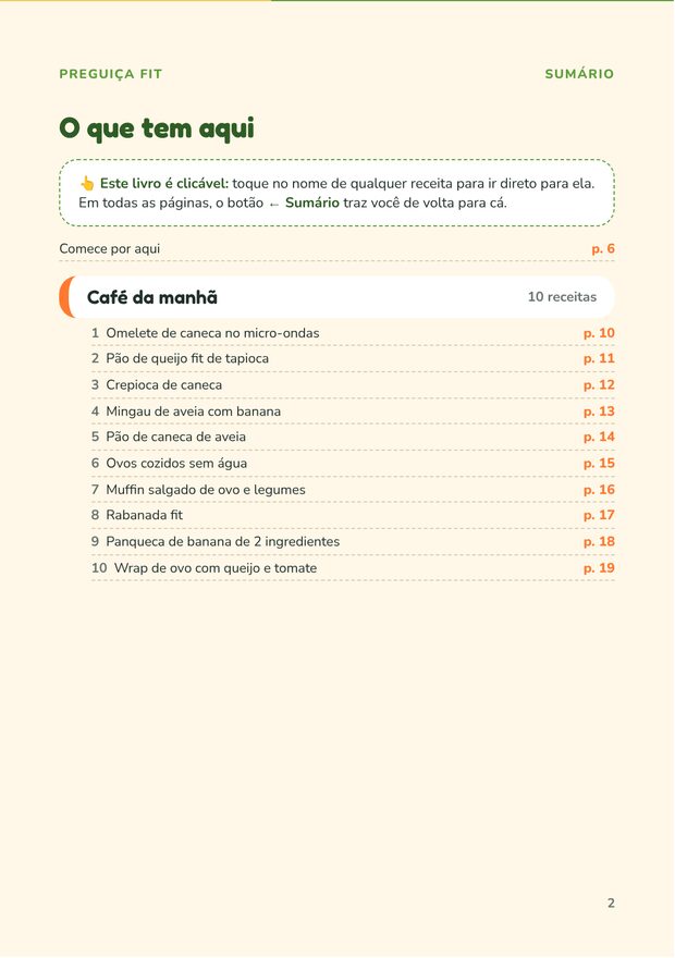 Sumário clicável do ebook